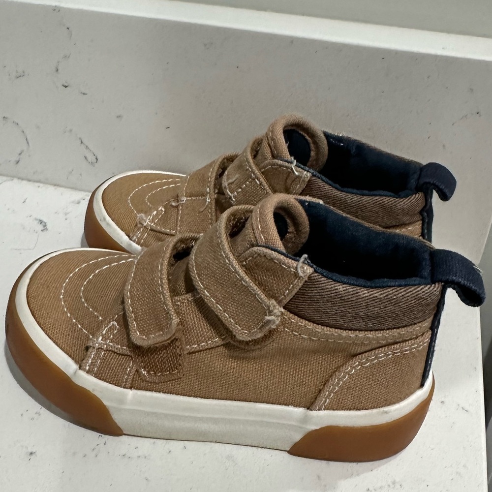Old Navy Tan High-Top Kids Sneakers